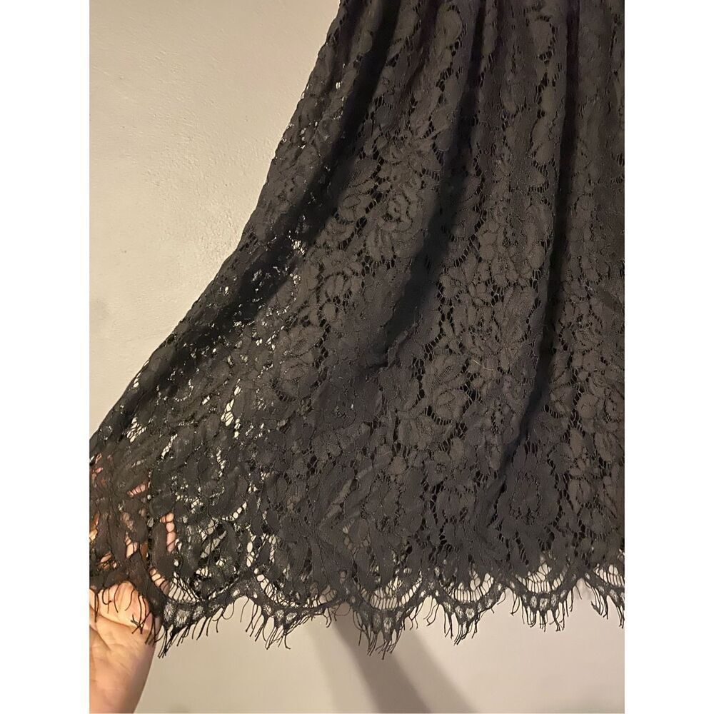 Alya Black Lace Floral Layered A Line Skirt Size Medium NWOT - Picture 2 of 7